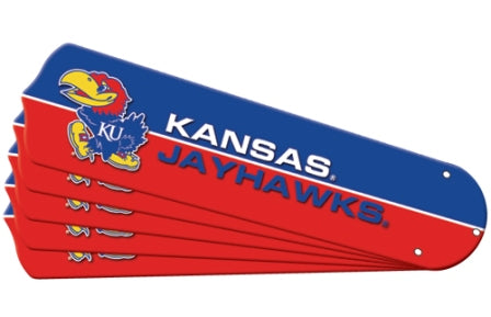 Ceiling Fan Designers 7992-KAN New NCAA KANSAS JAYHAWKS 42 in. Ceiling Fan Blade Set