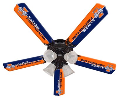 Ceiling Fan Designers 7995-ILL New NCAA ILLINOIS FIGHTING ILLINI 52 in. Ceiling Fan
