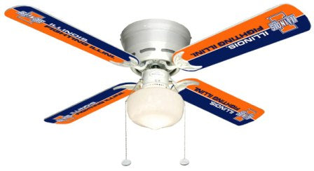 Ceiling Fan Designers 7999-ILL New NCAA ILLINOIS FIGHTING ILLINI 42 in. Ceiling Fan