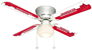 Ceiling Fan Designers 7999-WIS New NCAA WISCONSIN BADGERS 42 in. Ceiling Fan