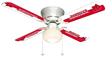 Ceiling Fan Designers 7999-WIS New NCAA WISCONSIN BADGERS 42 in. Ceiling Fan