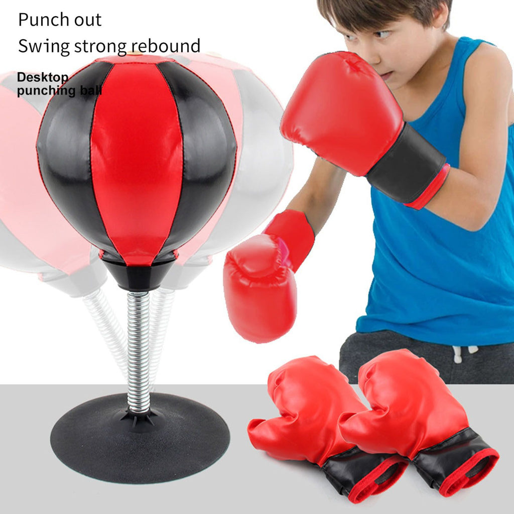 Sensuality Emporium - Boxing Punching Bag With Stand Freestanding Punching Bag Children Boxing Equipment Kids Boxing Set Toy Gift For Boys Girls Ages