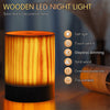 Sensuality Emporium - Wood Touch Ambient LED Table Lamp Rechargeable Portable Night Light Modern Cordless Table Lamps for Living Room Bedroom Bedside