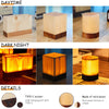 Sensuality Emporium - Wood Touch Ambient LED Table Lamp Rechargeable Portable Night Light Modern Cordless Table Lamps for Living Room Bedroom Bedside