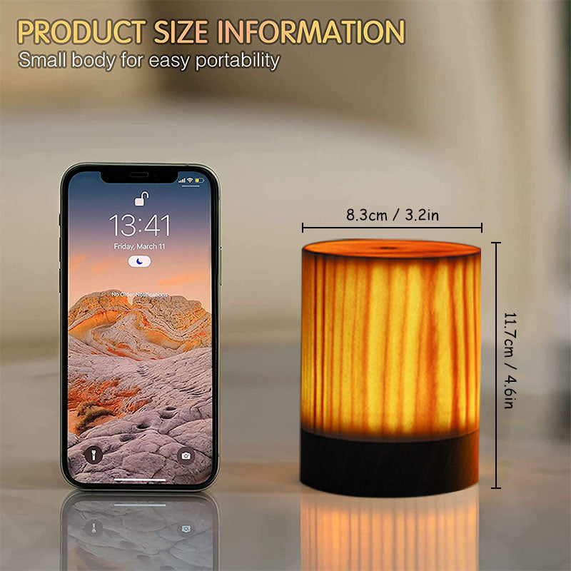 Sensuality Emporium - Wood Touch Ambient LED Table Lamp Rechargeable Portable Night Light Modern Cordless Table Lamps for Living Room Bedroom Bedside