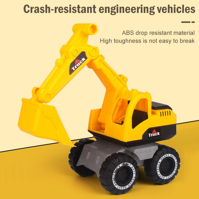 oh my god - New Excavator Engineering Car Children's Smash Resistant Toy Sliding Forklift Anti - Bucking Truck Boys Dig Sand Sand Atv