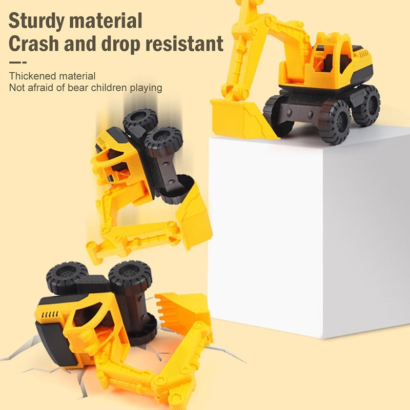 oh my god - New Excavator Engineering Car Children's Smash Resistant Toy Sliding Forklift Anti - Bucking Truck Boys Dig Sand Sand Atv