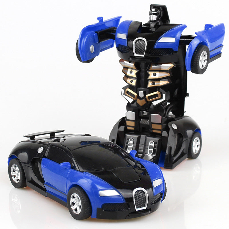 oh my god - Deformation Vehicle Collision Impact One-Button Inertial Bugatti Veyron Toy Car Robot Kid Child Gift