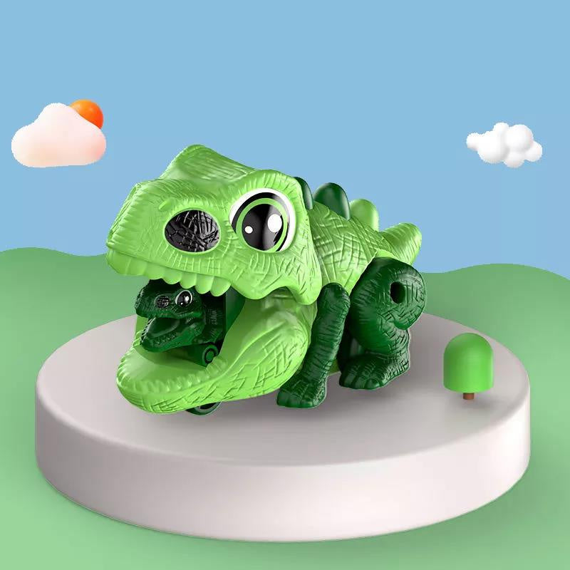 oh my god - Children's toy Dinosaur catapult vehicle friction inertia press car simulation dinosaur toys