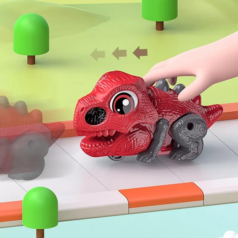 oh my god - Children's toy Dinosaur catapult vehicle friction inertia press car simulation dinosaur toys