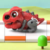oh my god - Children's toy Dinosaur catapult vehicle friction inertia press car simulation dinosaur toys
