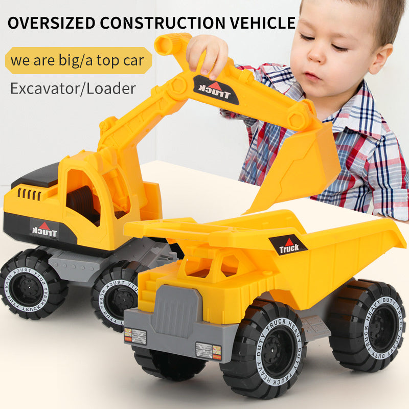 oh my god - Super boy toy truck excavator digging car inertia truck children toy car model