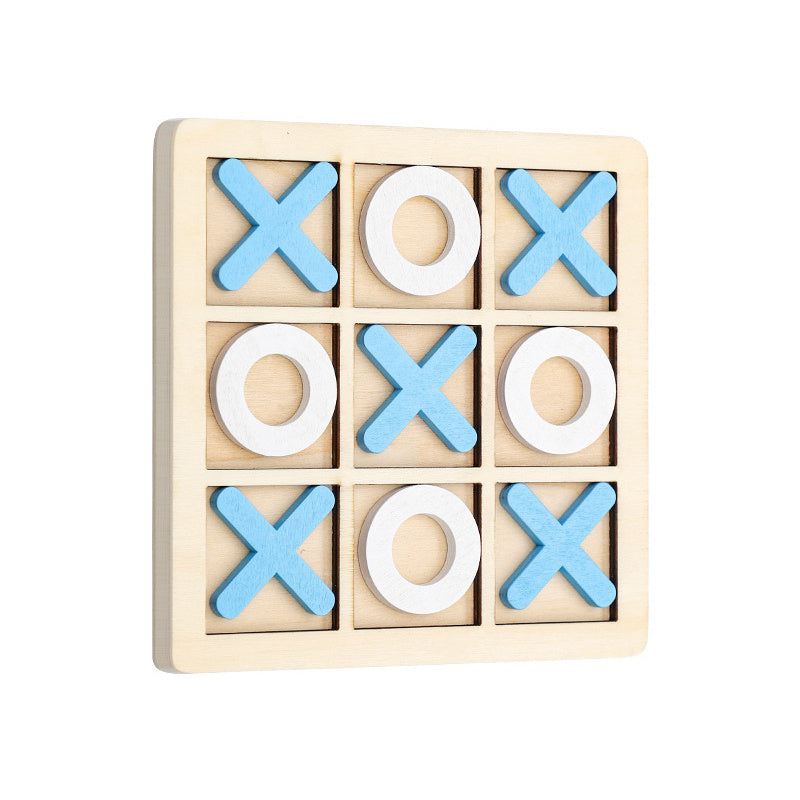 Novelty - 1 Pcs XO Tic Tac Toe Wooden Game Toy Educational, Entertainment, Leisure, Board Game, Building Block Toys 5.5'' *5.5 ''