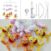 PANDA SUPERSTORE - Yellow Orange Monsters Baby Crib Mobile Halloween Decor Musical Crib Mobile