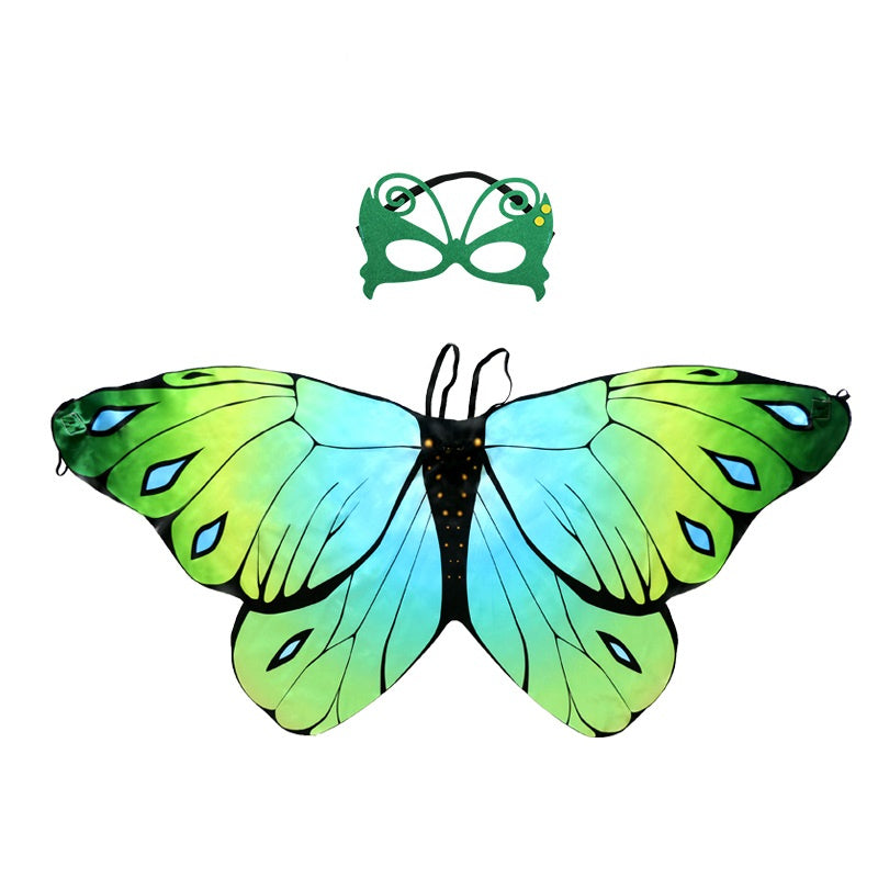 Sensuality Emporium - Halloween Children's Cartoon Butterfly Wings Mask Little Princess Back Decoration, Costume Performance Props Kindergarten Line Up Performance Performance