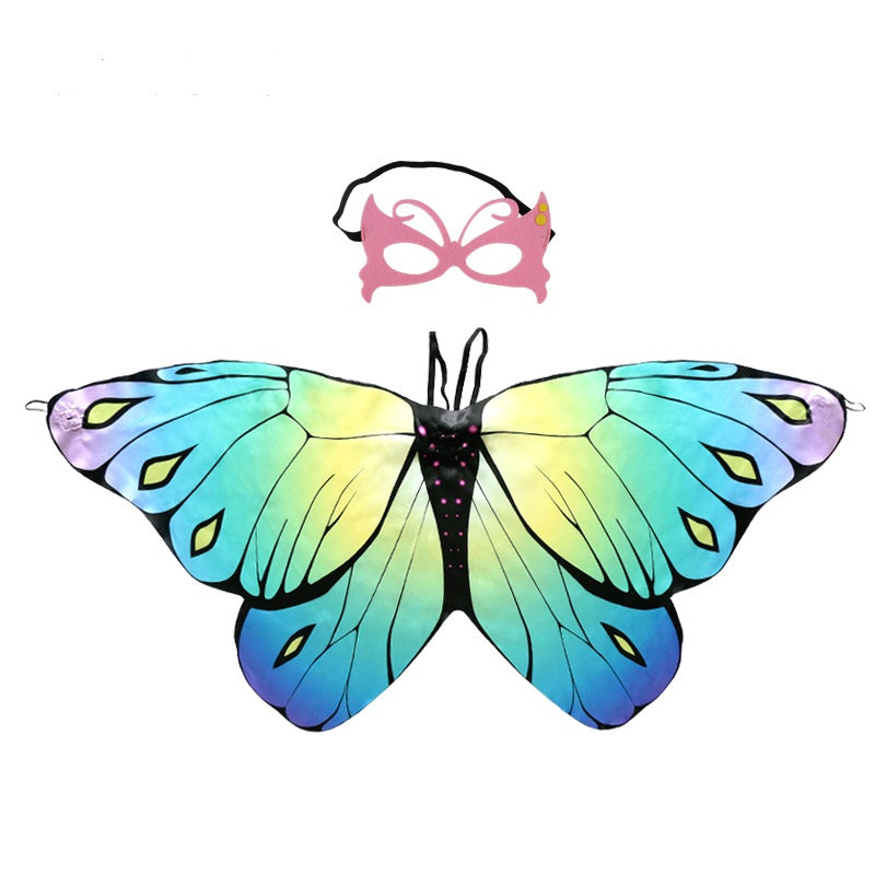 Sensuality Emporium - Halloween Children's Cartoon Butterfly Wings Mask Little Princess Back Decoration, Costume Performance Props Kindergarten Line Up Performance Performance
