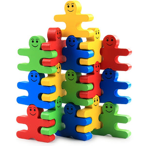 Sensuality Emporium - Wooden Balance Villain Blocks Montessori Toys For Toddlers, Education For Fine Motor Skills - Sorting & Matching, Educational Stacking Toys Kids