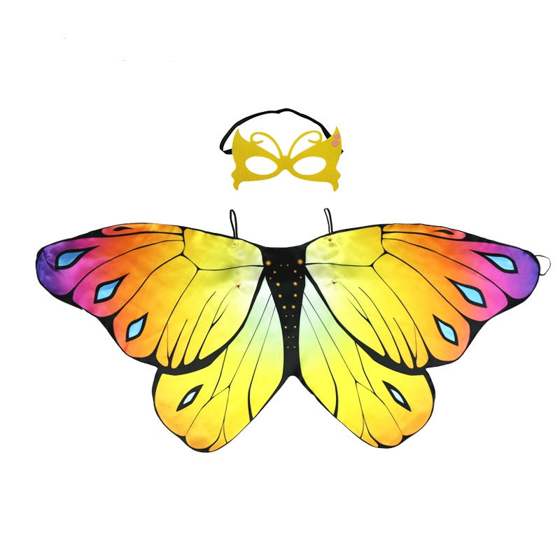Sensuality Emporium - Halloween Children's Cartoon Butterfly Wings Mask Little Princess Back Decoration, Costume Performance Props Kindergarten Line Up Performance Performance
