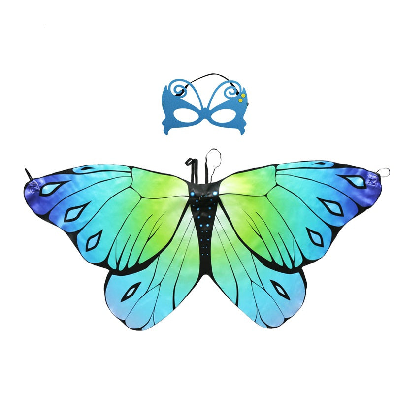 Sensuality Emporium - Halloween Children's Cartoon Butterfly Wings Mask Little Princess Back Decoration, Costume Performance Props Kindergarten Line Up Performance Performance