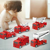 oh my god - New Children 'S Mini Four Pull Back Car Ladder Fire Fighting Toy Car Model Four-Piece Set