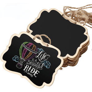 Department Store - 2pcs Office Use Message Business Wooden Small Blackboard Crafts Decoration Hanging Sign