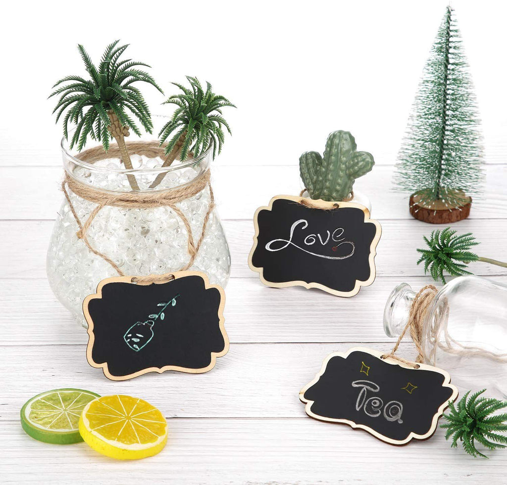 Department Store - 2pcs Office Use Message Business Wooden Small Blackboard Crafts Decoration Hanging Sign