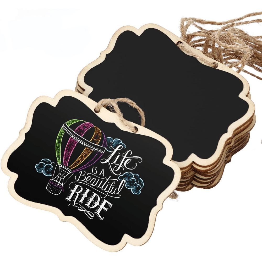 Department Store - 2pcs Office Use Message Business Wooden Small Blackboard Crafts Decoration Hanging Sign