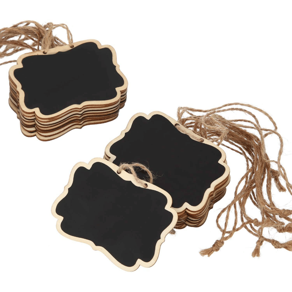Department Store - 2pcs Office Use Message Business Wooden Small Blackboard Crafts Decoration Hanging Sign