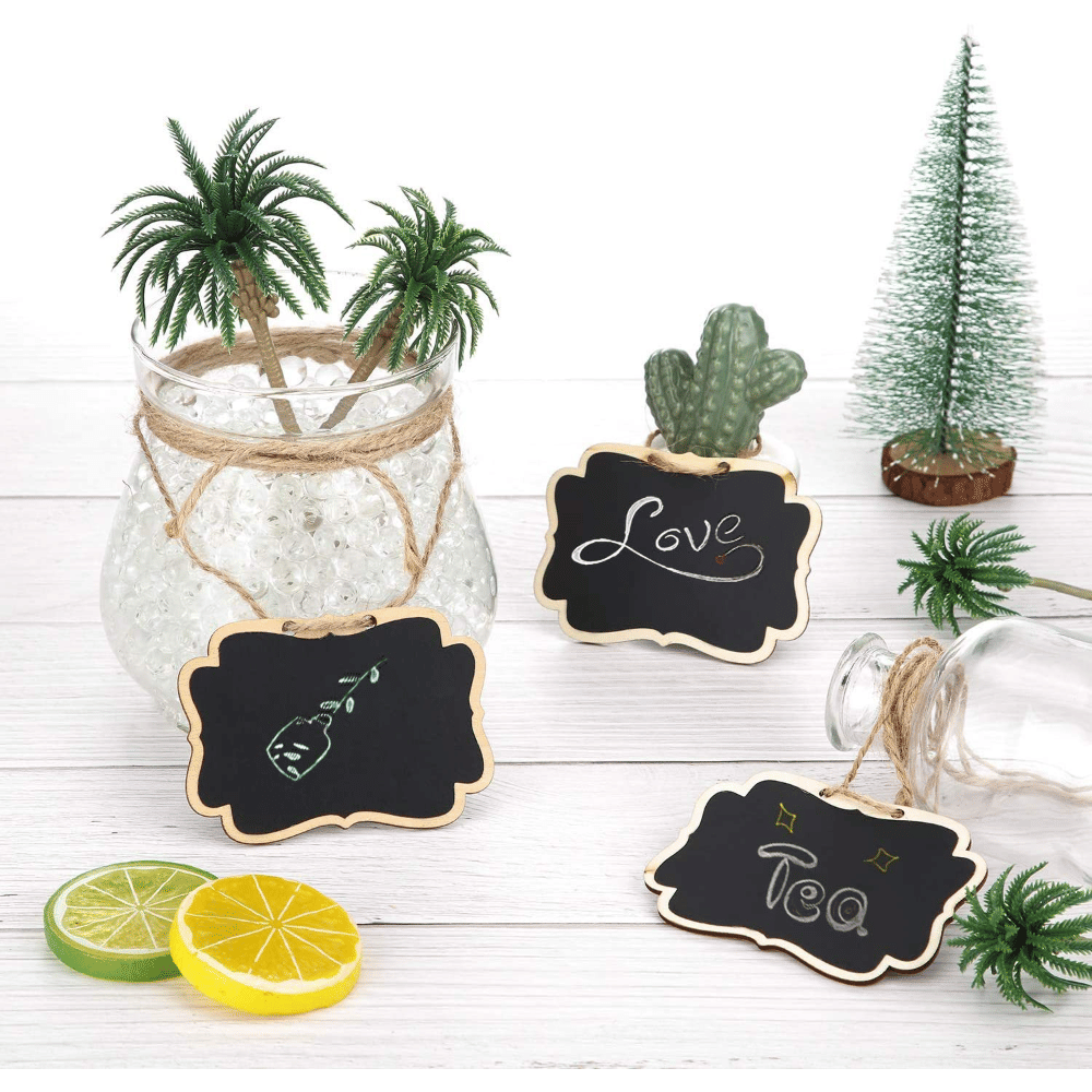 Department Store - 2pcs Office Use Message Business Wooden Small Blackboard Crafts Decoration Hanging Sign