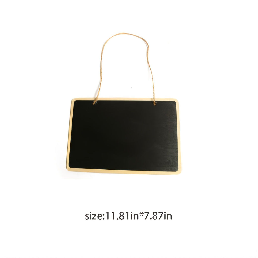 Department Store - 1pc Hanging Wooden Graffiti Blackboard Display Board Size 11.81-7.87 Inch