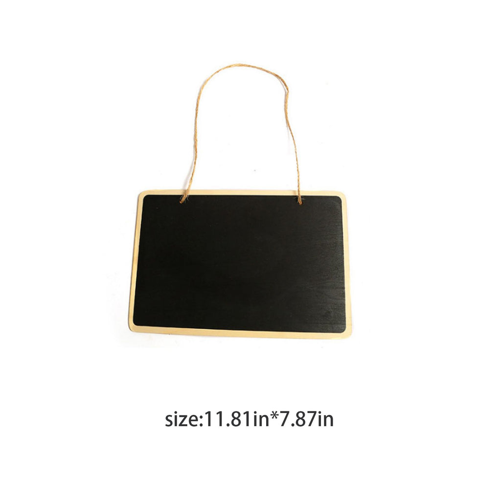 Department Store - 1pc Hanging Wooden Graffiti Blackboard Display Board Size 11.81-7.87 Inch