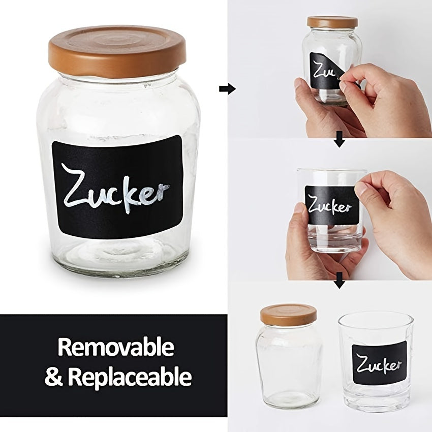 Department Store - 120pcs Removable Blackboard Stickers, Chalk Label Stickers, Home Kitchen Supplies