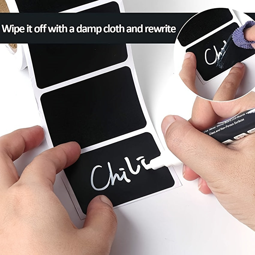 Department Store - 120pcs Removable Blackboard Stickers, Chalk Label Stickers, Home Kitchen Supplies
