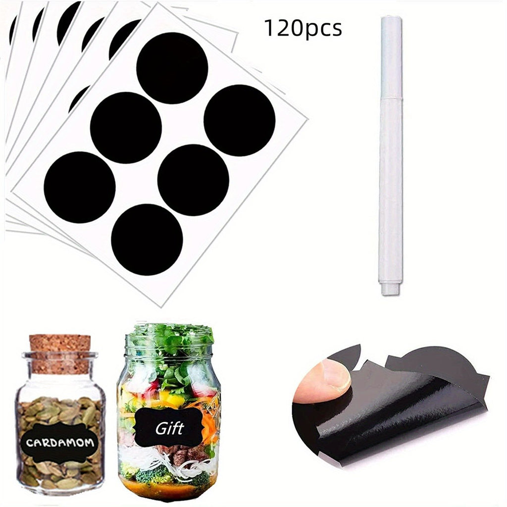 Department Store - 120pcs Chalkboard Labels With Chalk Pen , Waterproof Removable Blackboard Stickers, Chalk Label Stickers For Home Kitchen Supplies