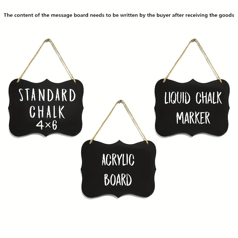 Department Store - 1pc DIY Black Acrylic Blank Desktop Blackboard Home Creativity Hanging Message Board Door Sign
