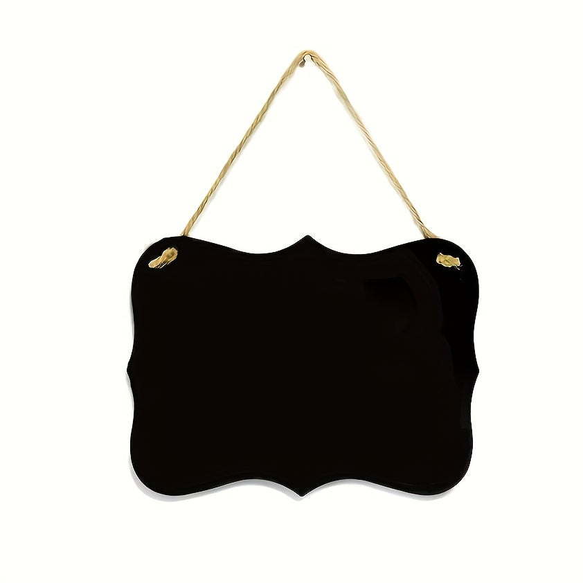 Department Store - 1pc DIY Black Acrylic Blank Desktop Blackboard Home Creativity Hanging Message Board Door Sign