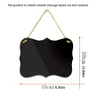 Department Store - 1pc DIY Black Acrylic Blank Desktop Blackboard Home Creativity Hanging Message Board Door Sign