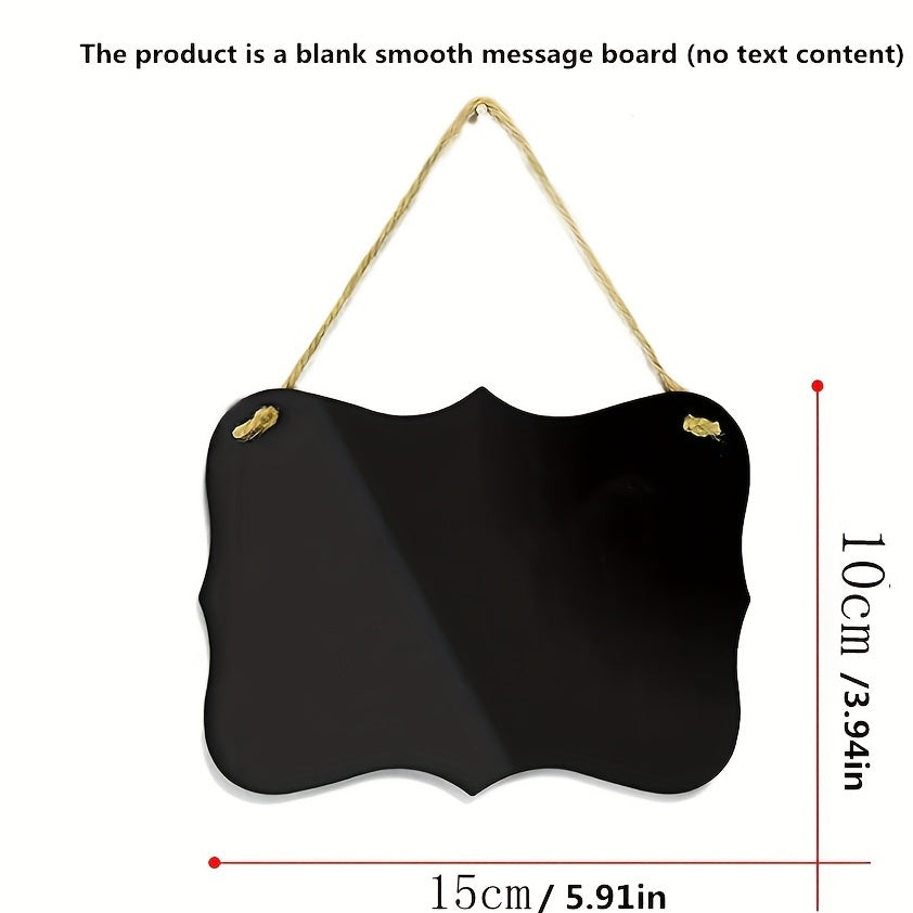 Department Store - 1pc DIY Black Acrylic Blank Desktop Blackboard Home Creativity Hanging Message Board Door Sign