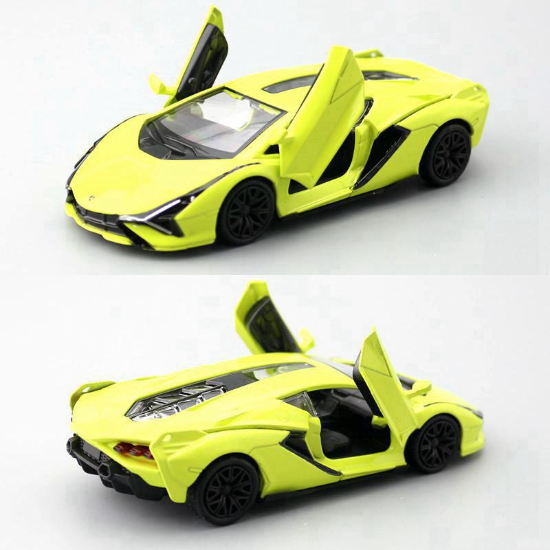 oh my god - 1:36 Green Sian Car Diecast Alloy Sports Car Model Super Racing Lifting Tail Hot Metal Car Wheel Pull Back For Children Gifts