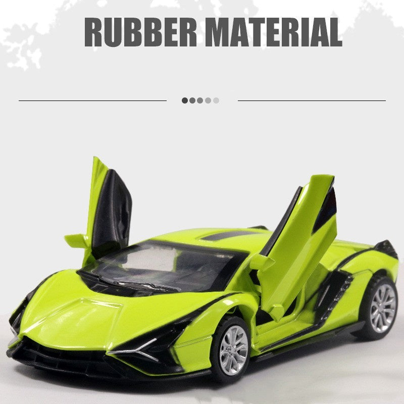 oh my god - 1:36 Green Sian Car Diecast Alloy Sports Car Model Super Racing Lifting Tail Hot Metal Car Wheel Pull Back For Children Gifts