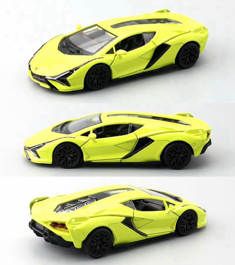 oh my god - 1:36 Green Sian Car Diecast Alloy Sports Car Model Super Racing Lifting Tail Hot Metal Car Wheel Pull Back For Children Gifts