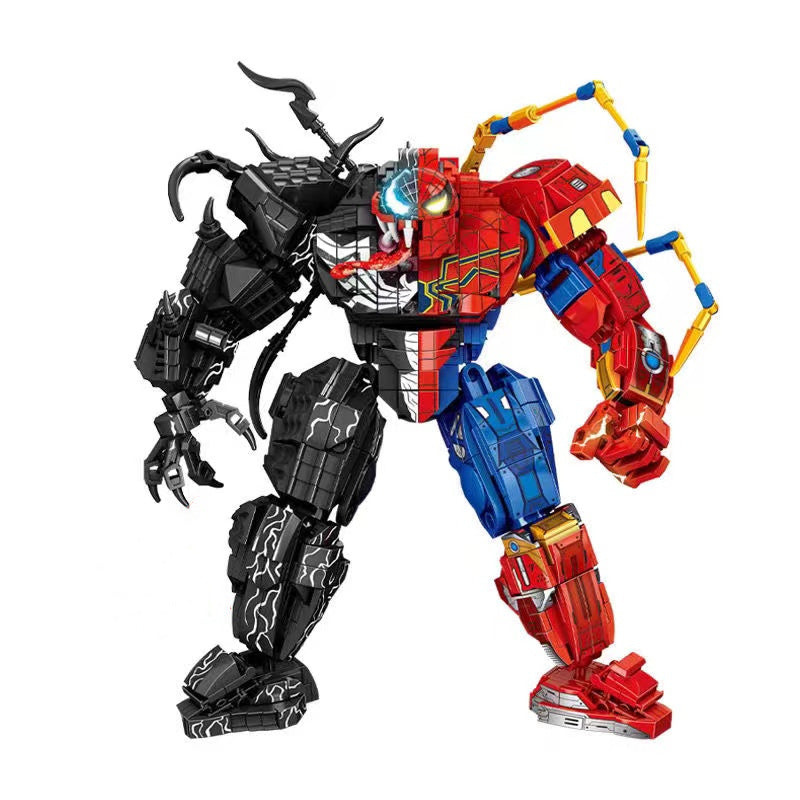 Department Store - Disney Series Building Blocks Hero Cartoon Character Spider-Man Assembled Decompression Model Ornaments Stitch Assembly Toys