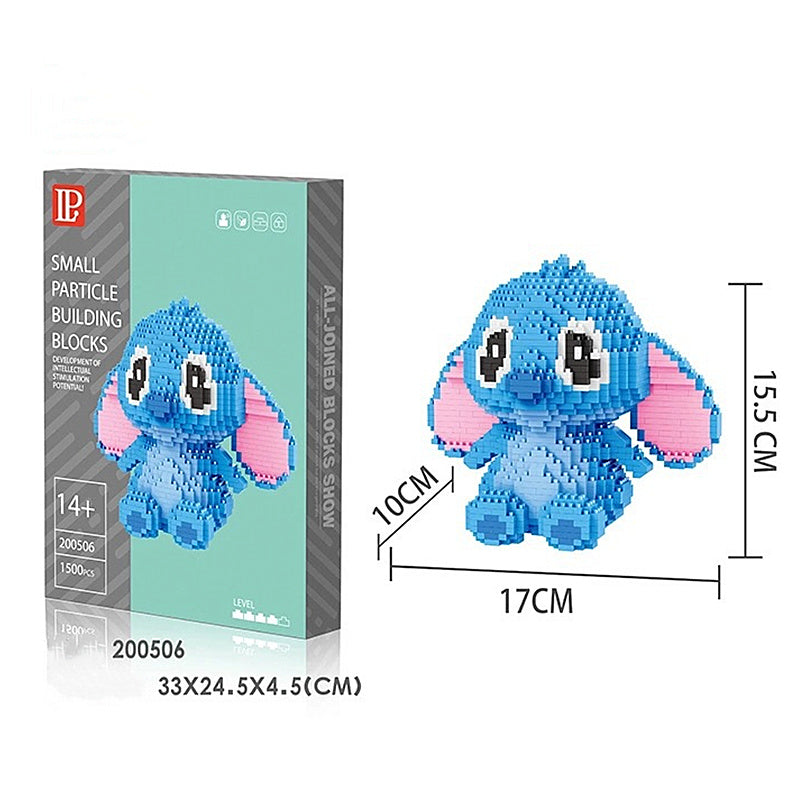 Department Store - Disney Series Building Blocks Hero Cartoon Character Spider-Man Assembled Decompression Model Ornaments Stitch Assembly Toys