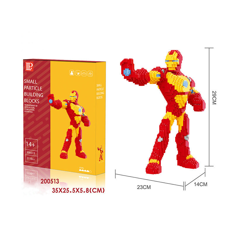 Department Store - Disney Series Building Blocks Hero Cartoon Character Spider-Man Assembled Decompression Model Ornaments Stitch Assembly Toys