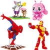 Department Store - Disney Series Building Blocks Hero Cartoon Character Spider-Man Assembled Decompression Model Ornaments Stitch Assembly Toys