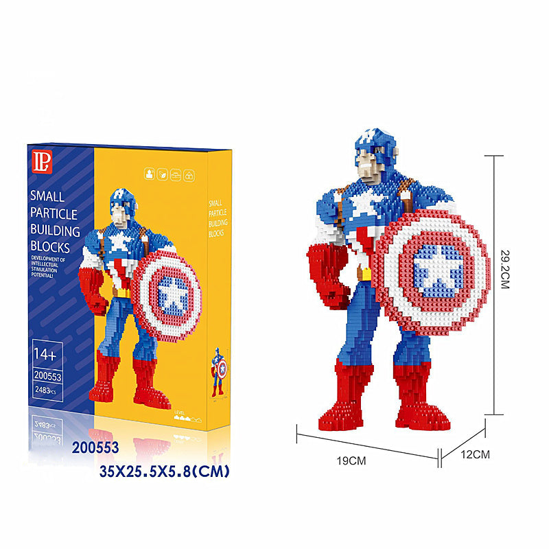 Department Store - Disney Series Building Blocks Hero Cartoon Character Spider-Man Assembled Decompression Model Ornaments Stitch Assembly Toys