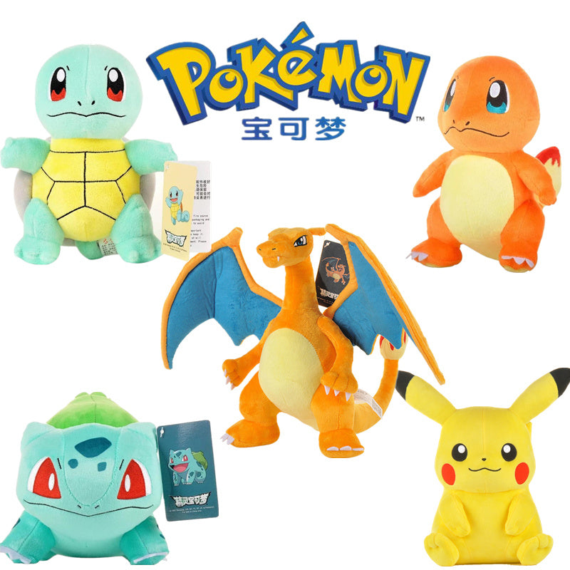 Department Store - New Cartoon Pokemon Plush Toy Charmander Squirtle Bulbasaur Plush Doll Eevee Mewtwo Jigglypuff Snorlax Plush Toy Children's Gift