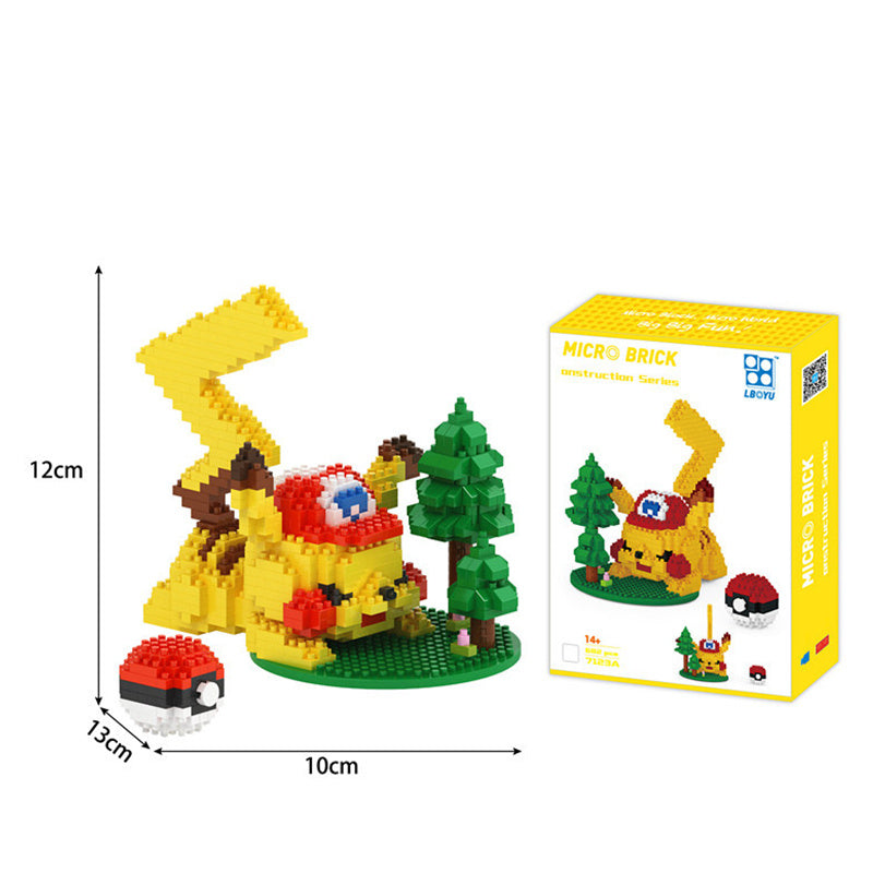 Department Store - Pokemon Creative Mini Building Blocks Pikachu Pen Holder Fun Toy Building Blocks Children's Educational Jigsaw Christmas Gift