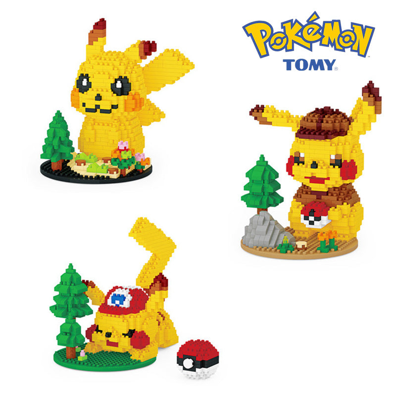 Department Store - Pokemon Creative Mini Building Blocks Pikachu Pen Holder Fun Toy Building Blocks Children's Educational Jigsaw Christmas Gift