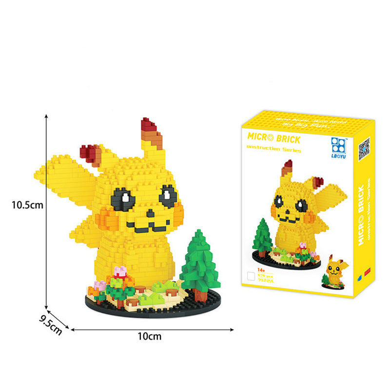 Department Store - Pokemon Creative Mini Building Blocks Pikachu Pen Holder Fun Toy Building Blocks Children's Educational Jigsaw Christmas Gift